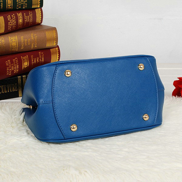 2014 Prada saffiano calfskin tote BN2245 blue